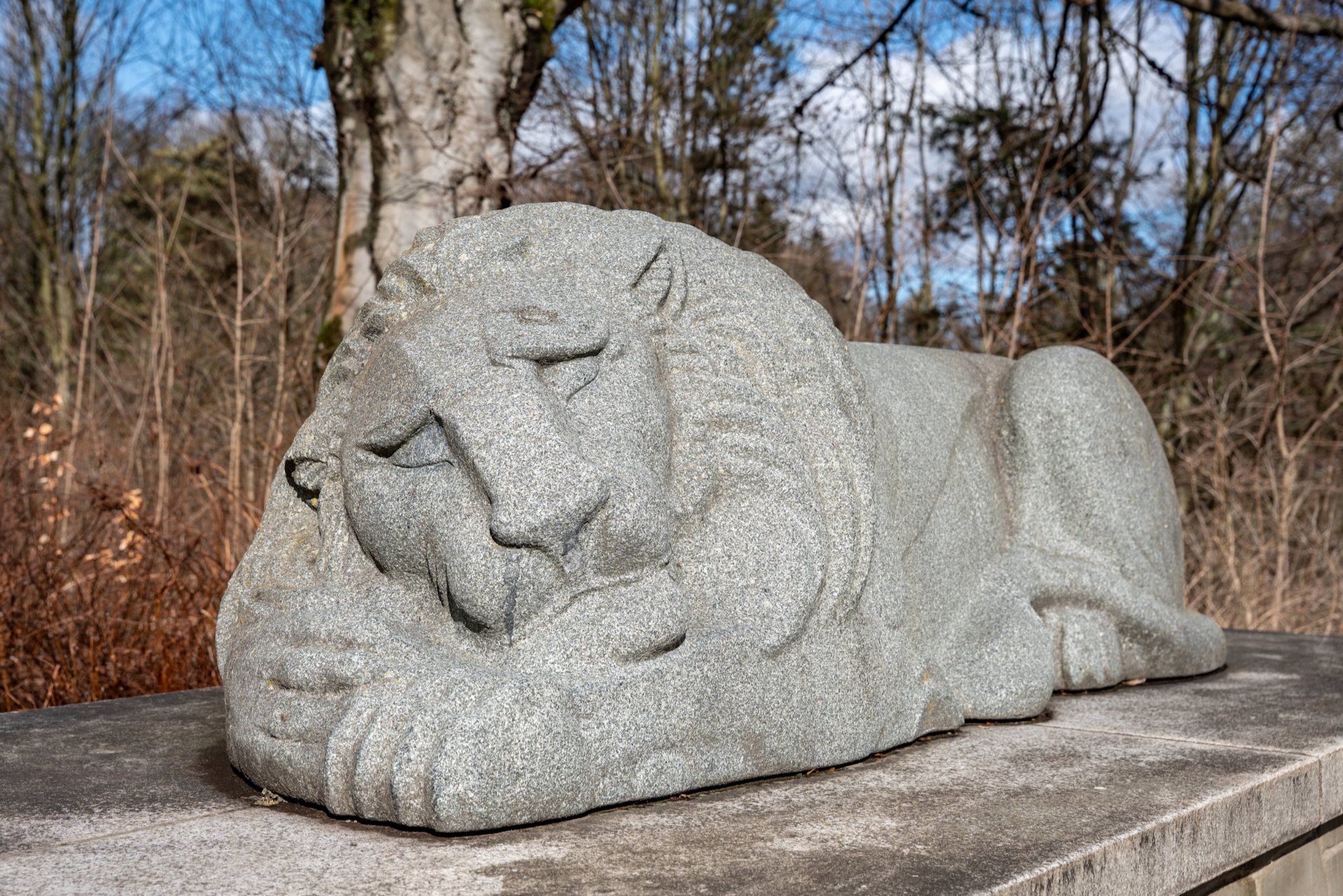 Steinskulptur des Buchholzer Löwen